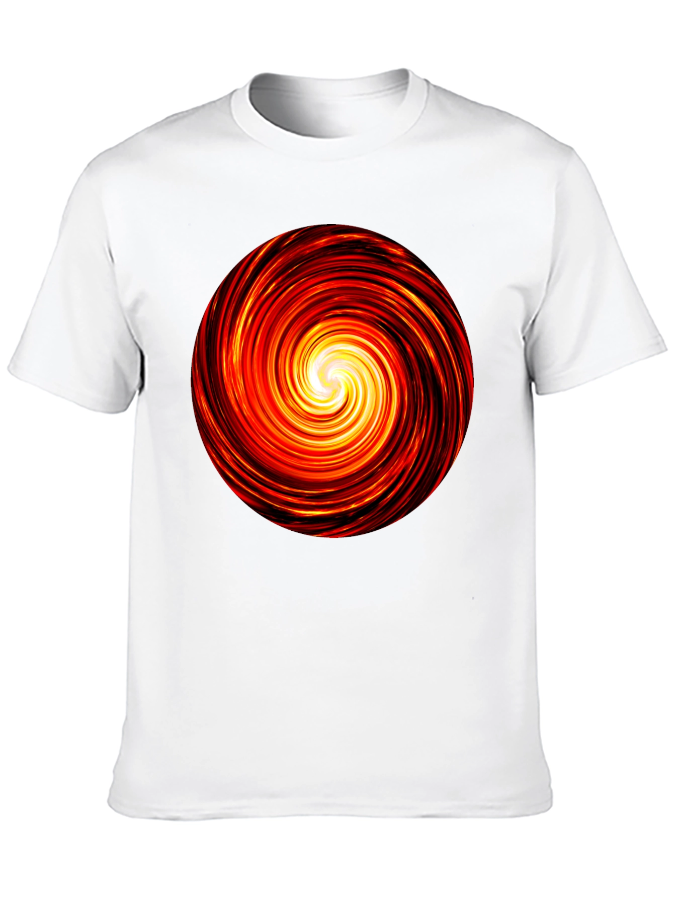 Fiery Vortex Black T-Shirt