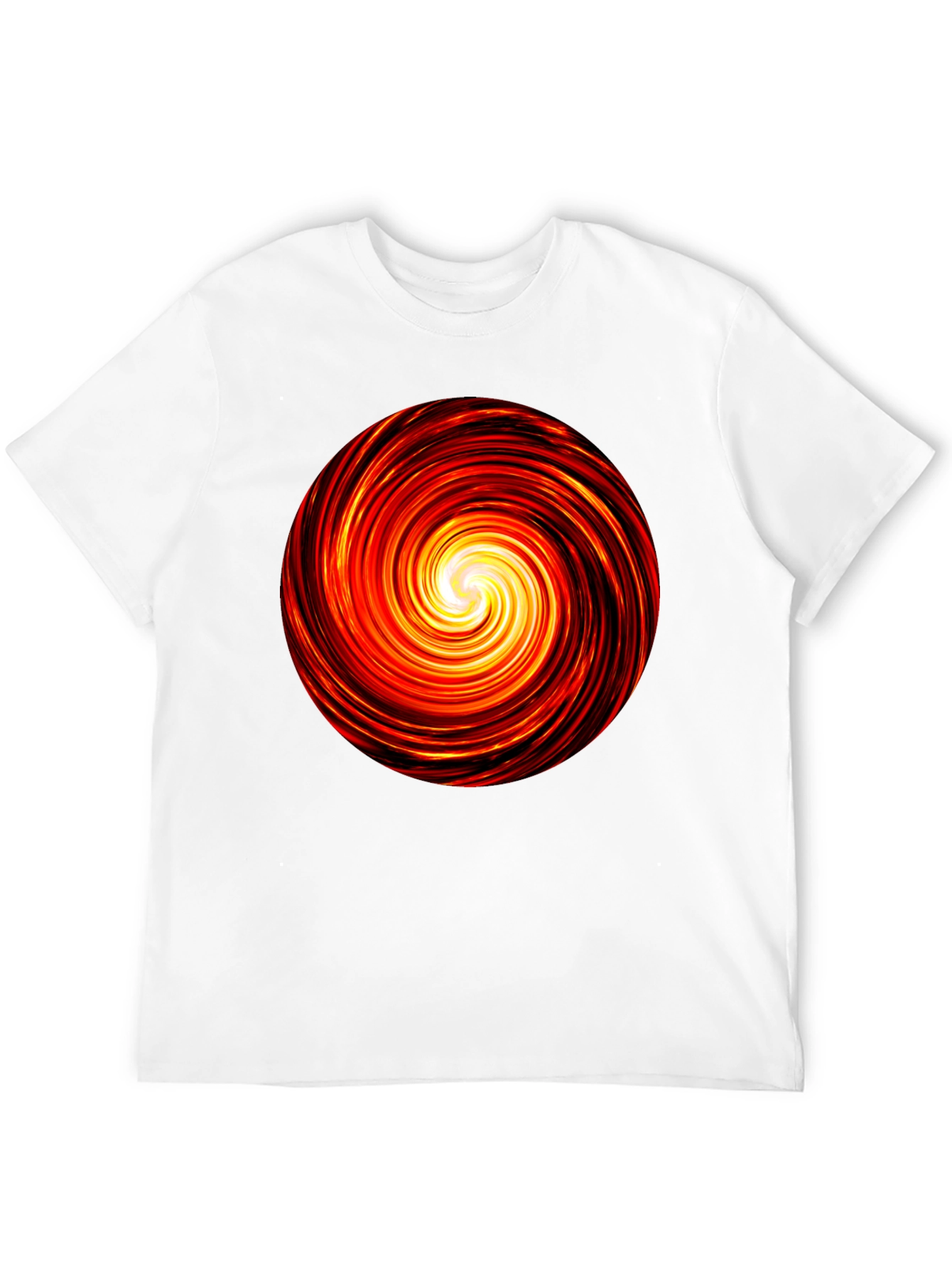 Fiery Vortex Black T-Shirt