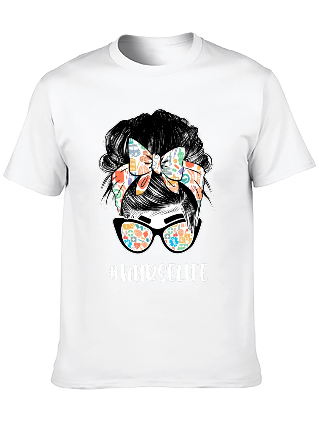 Nurse Life Messy Bun T-Shirt