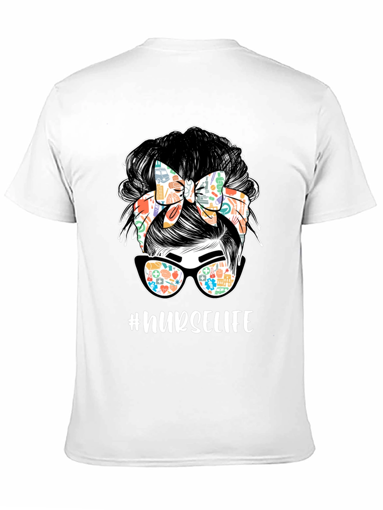 Nurse Life Messy Bun T-Shirt