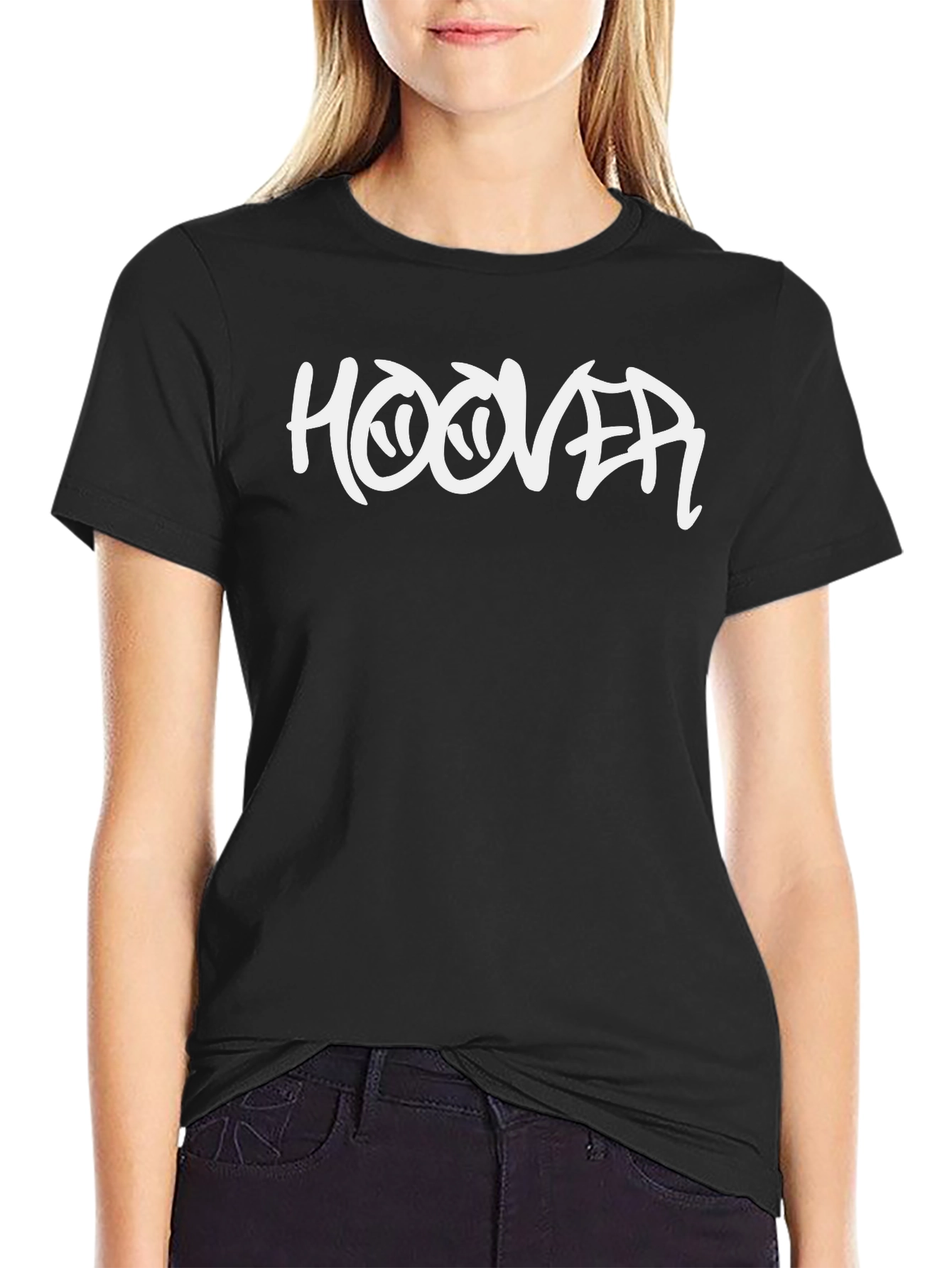 Hoover Smiley Graphic Black Tee