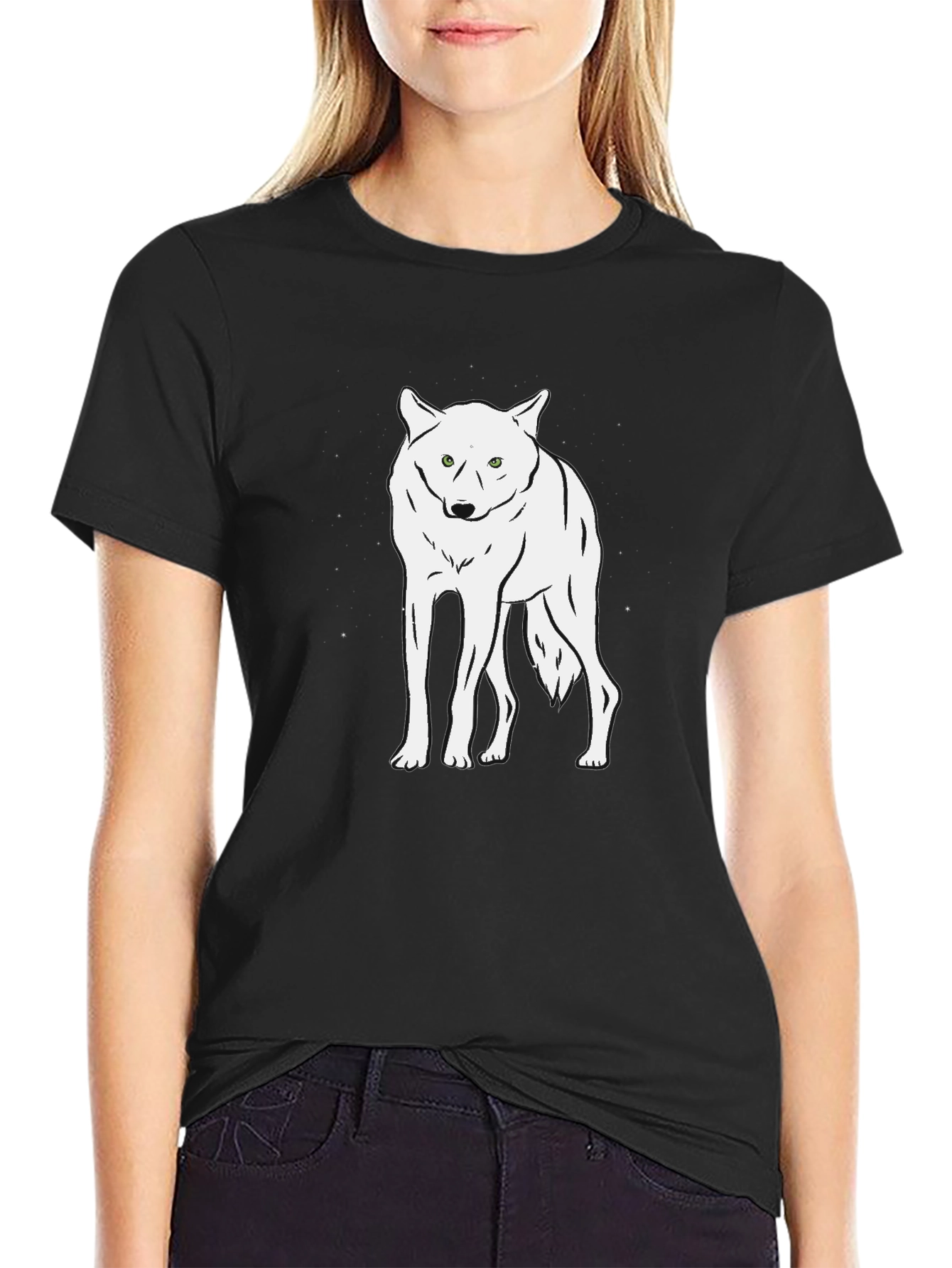 Black Wolf Graphic Tee - Stylish Casual Wear