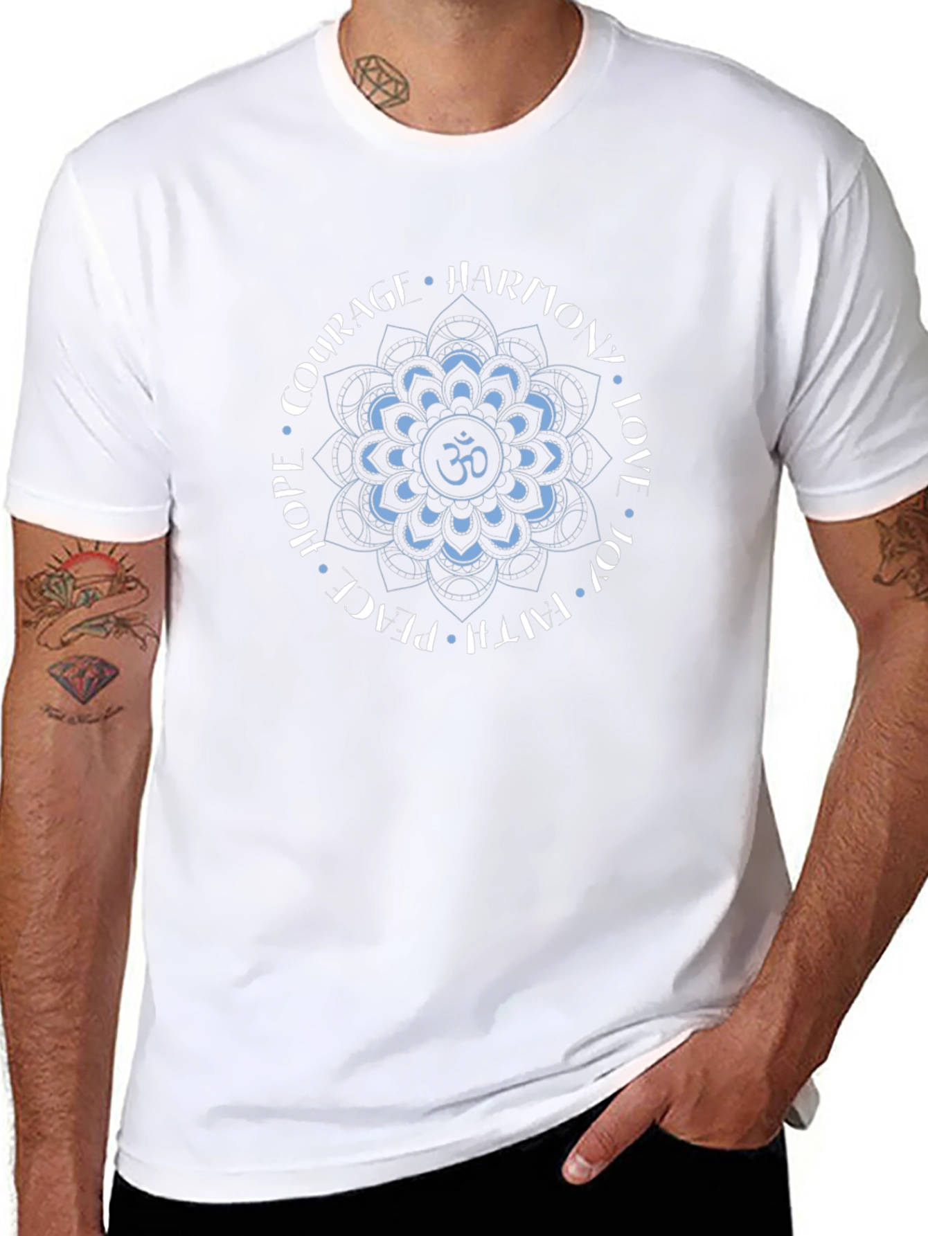 Om Mandala T-Shirt - Harmony Love Joy