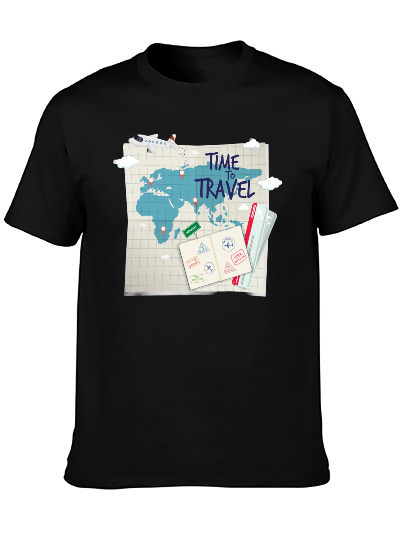 Time to Travel Graphic T-Shirt - Adventure Awaits!