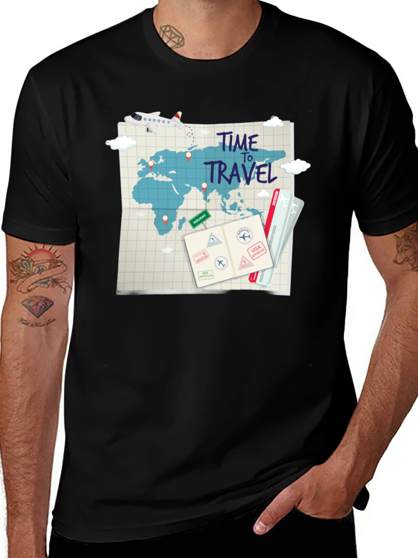 Time to Travel Graphic T-Shirt - Adventure Awaits!