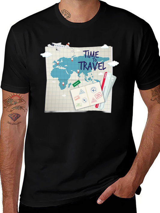 Time to Travel Graphic T-Shirt - Adventure Awaits!