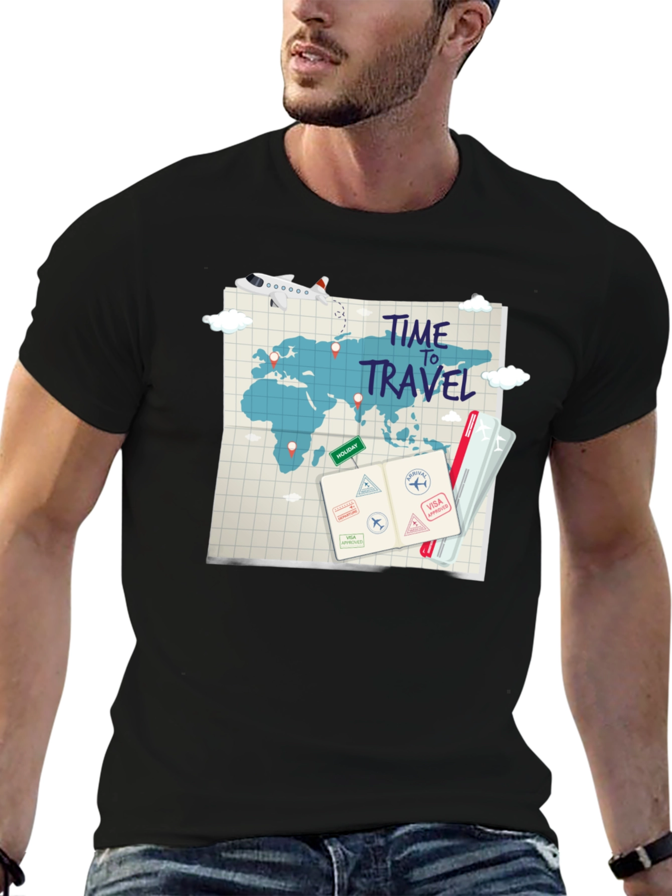 Time to Travel Graphic T-Shirt - Adventure Awaits!