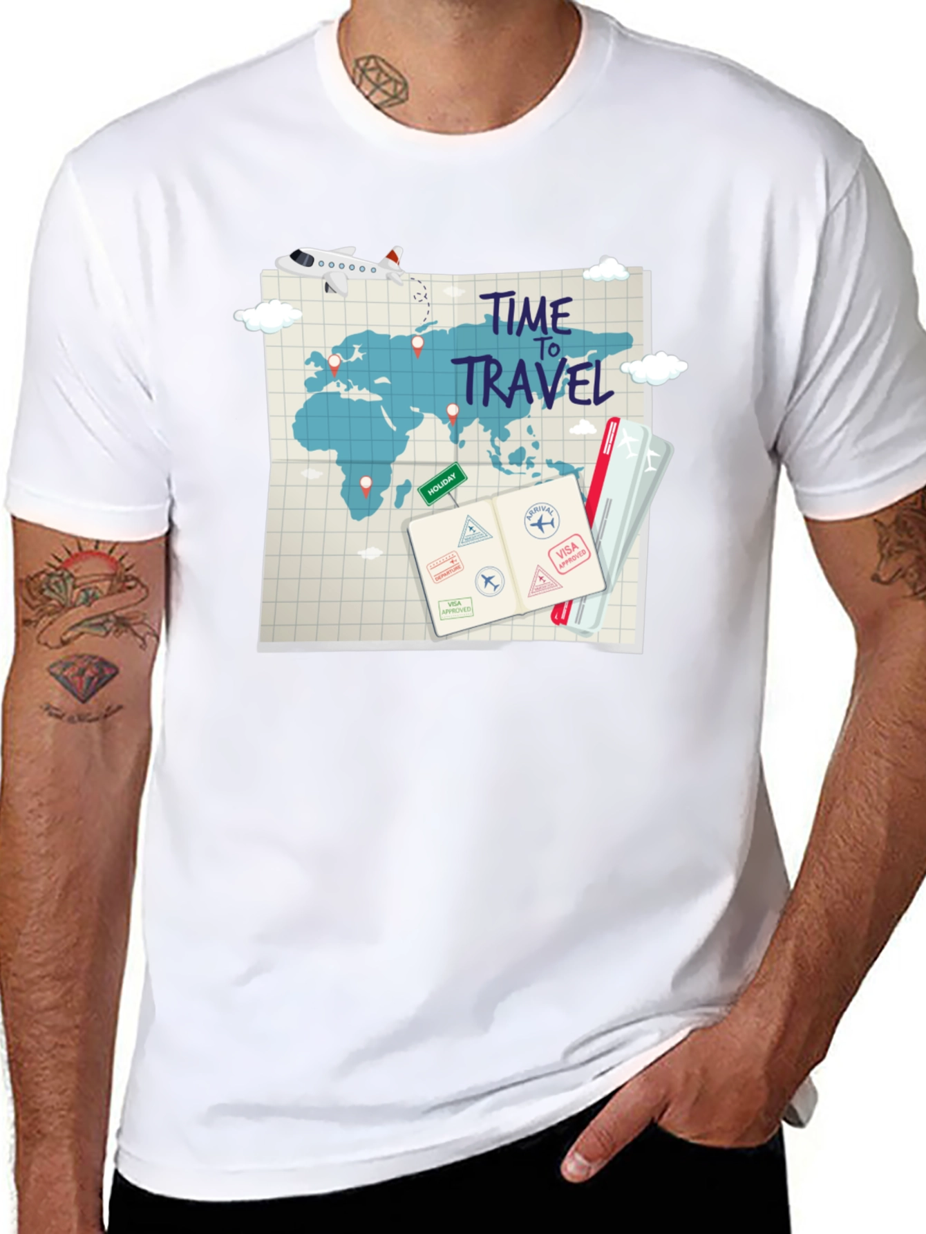 Time to Travel Graphic T-Shirt - Adventure Awaits!