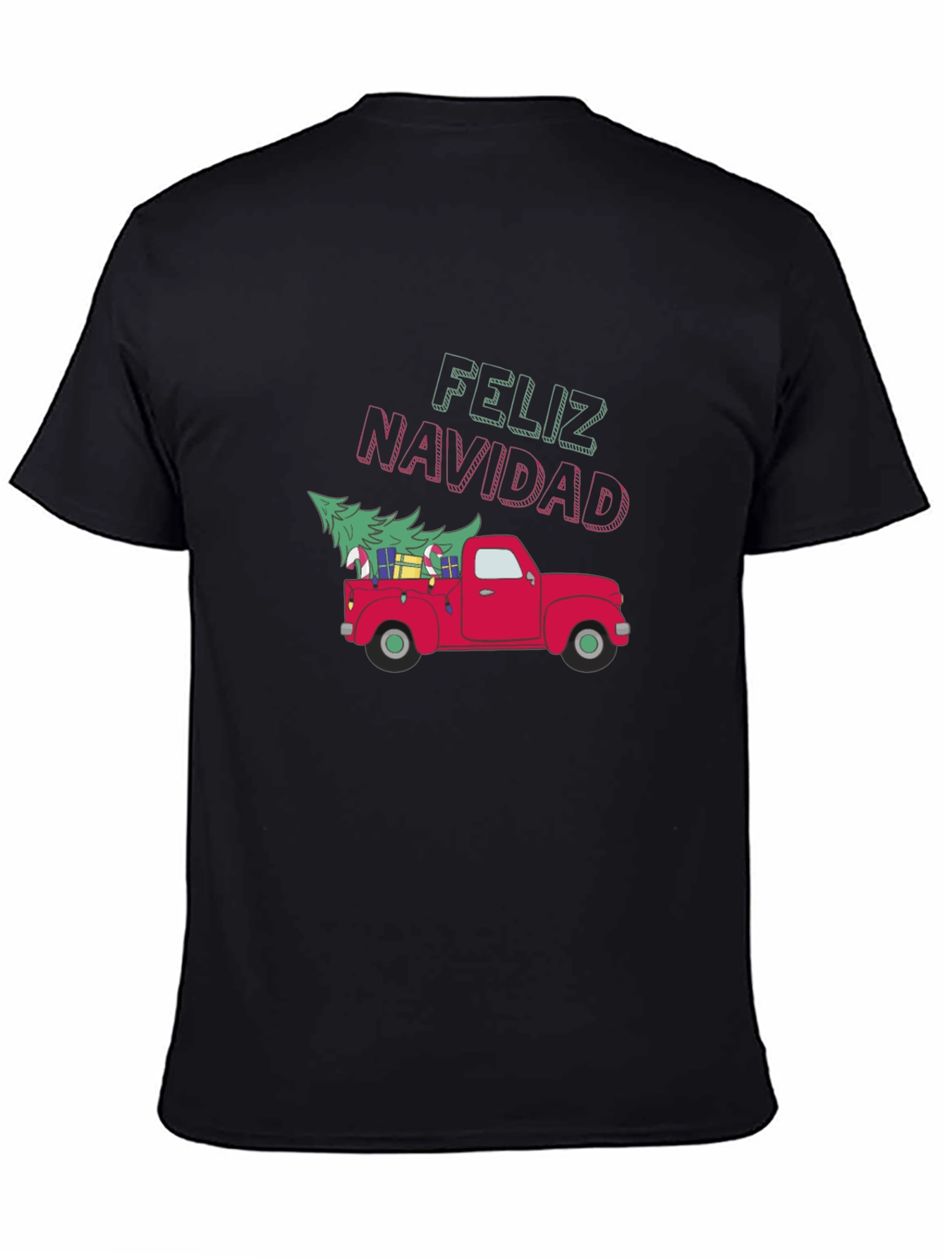 Feliz Navidad Red Truck Christmas T-Shirt