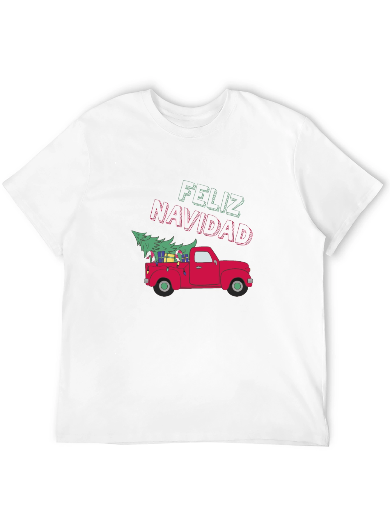 Feliz Navidad Red Truck Christmas T-Shirt