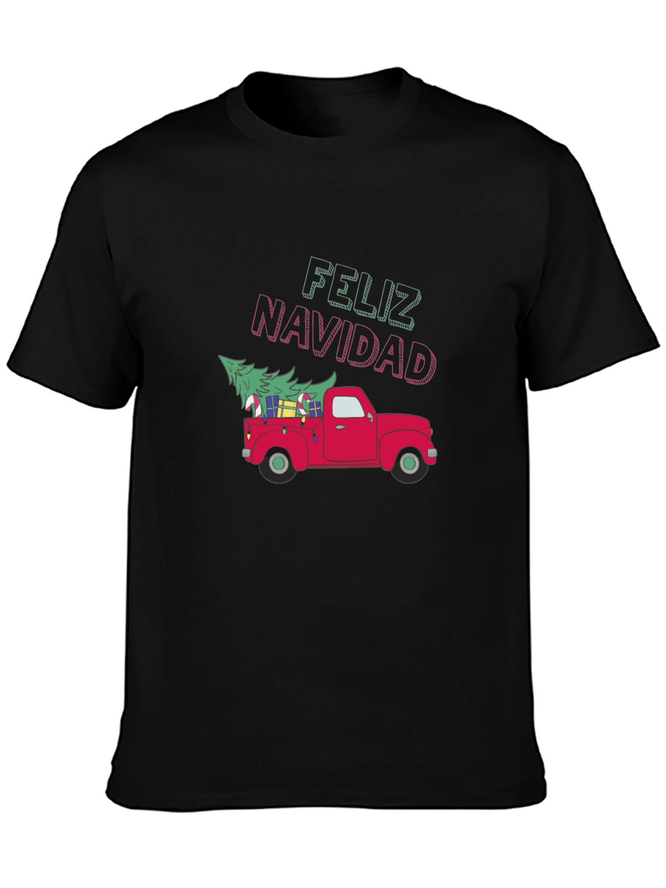 Feliz Navidad Red Truck Christmas T-Shirt
