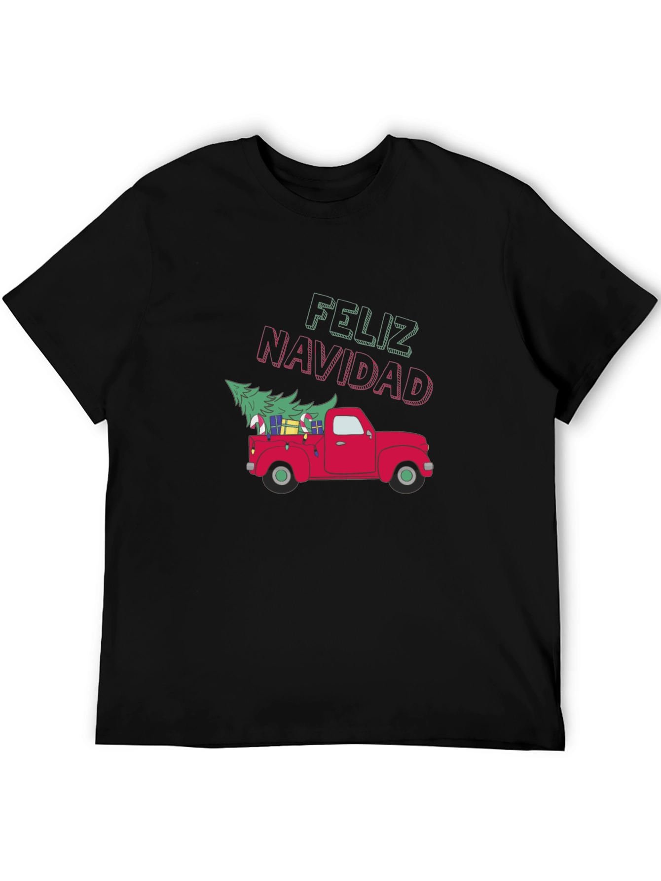 Feliz Navidad Red Truck Christmas T-Shirt