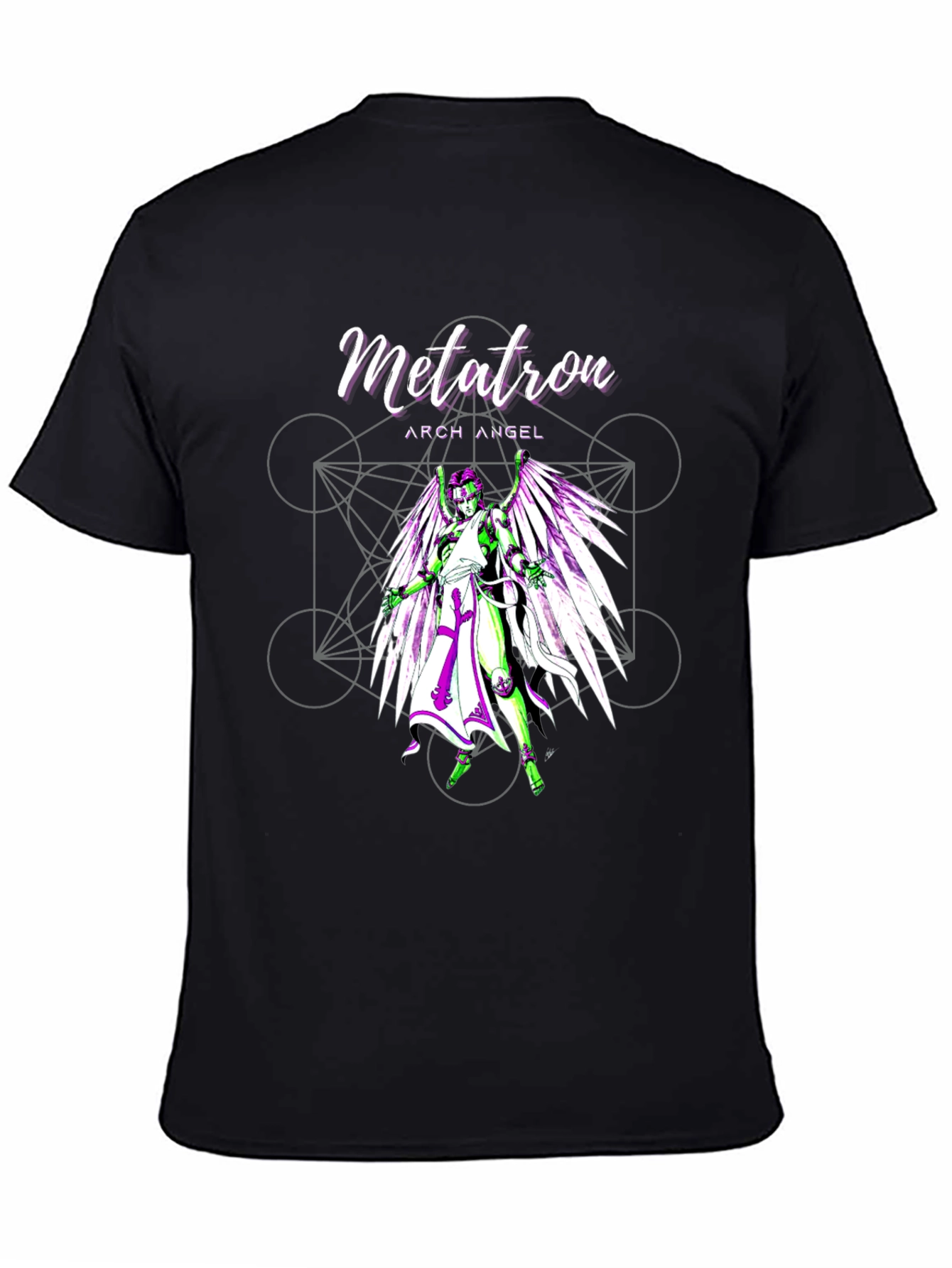 Metatron Archangel Graphic Tee - Black