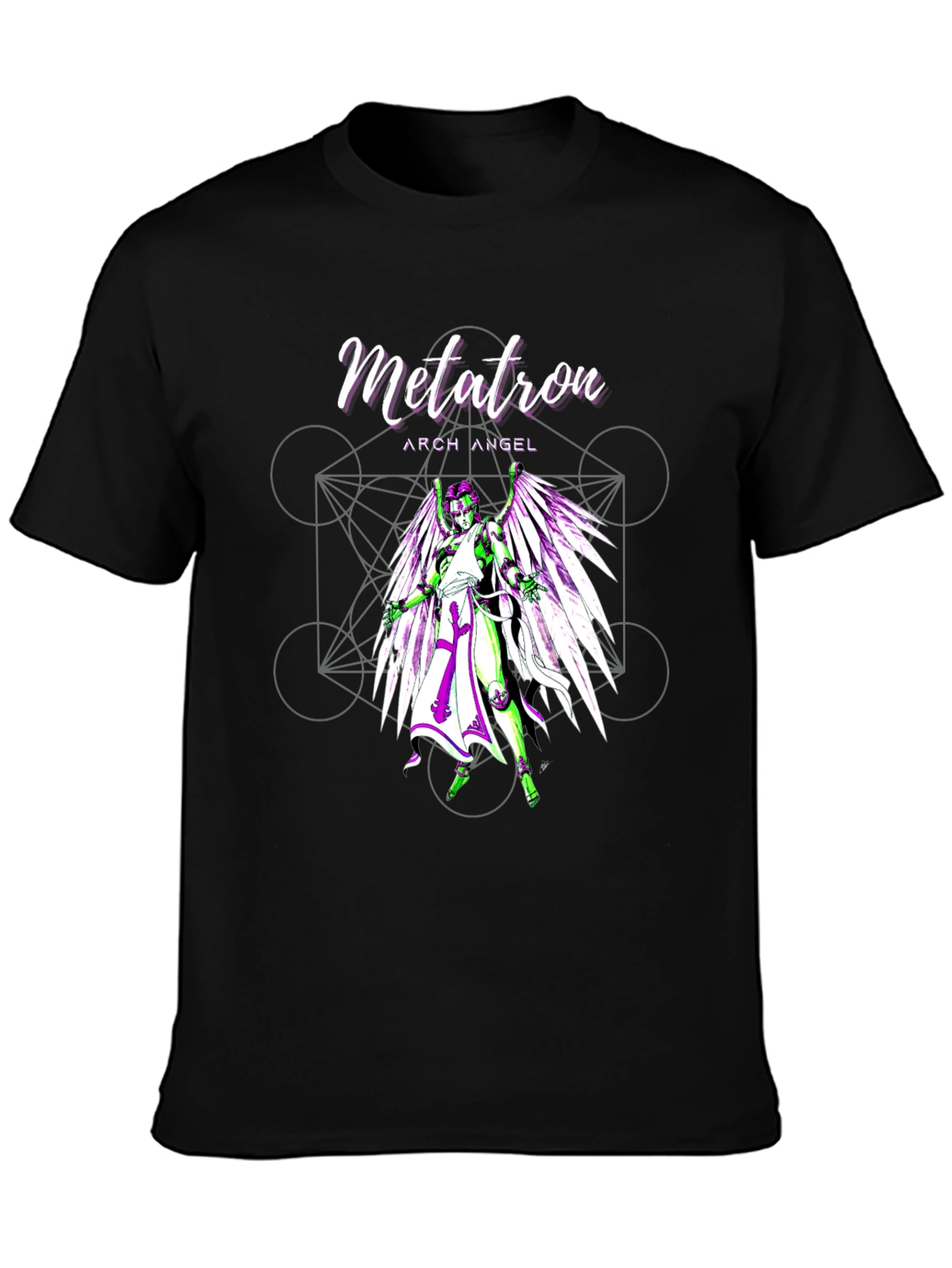 Metatron Archangel Graphic Tee - Black
