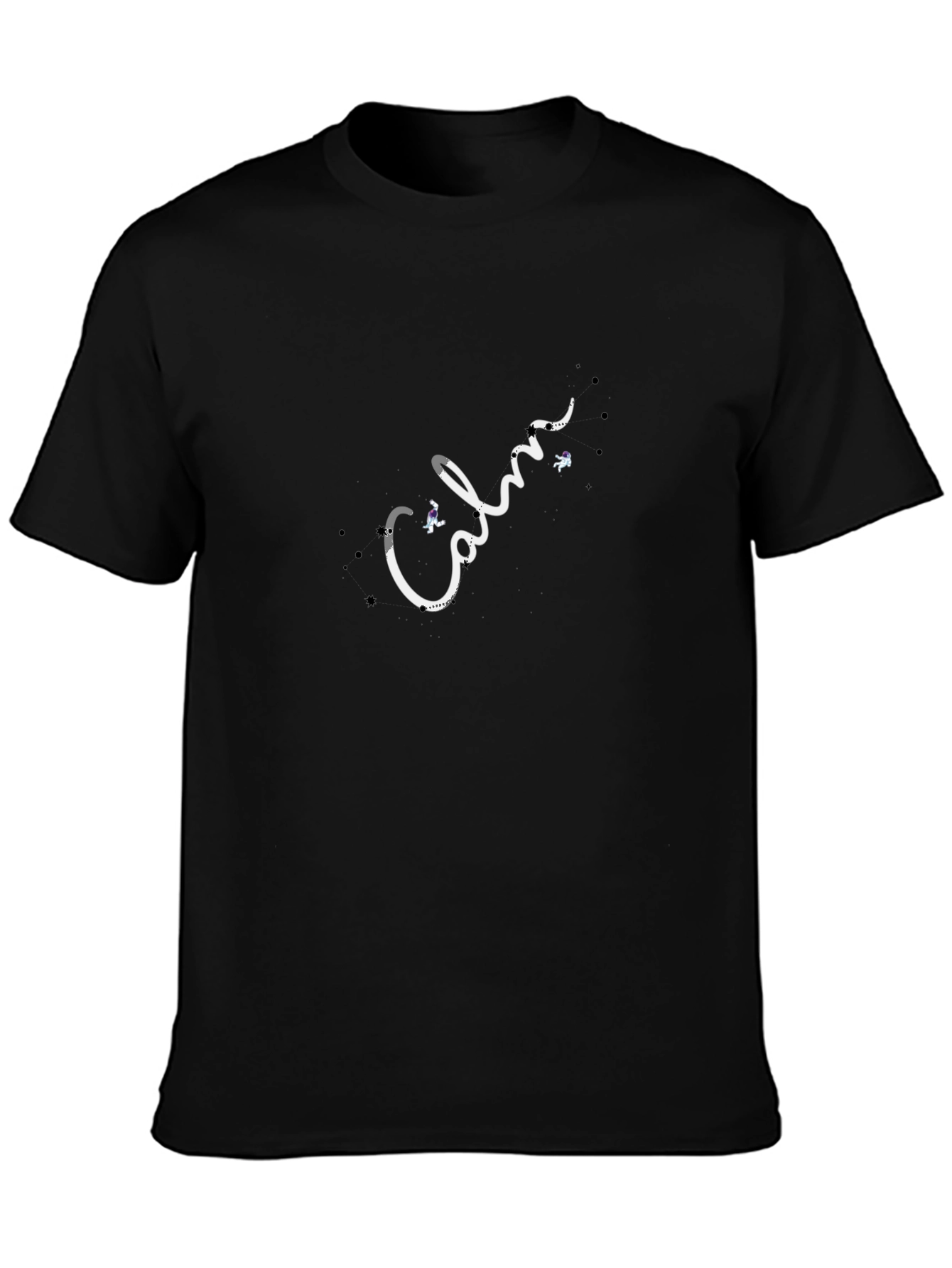 Calm Astronaut Black T-Shirt