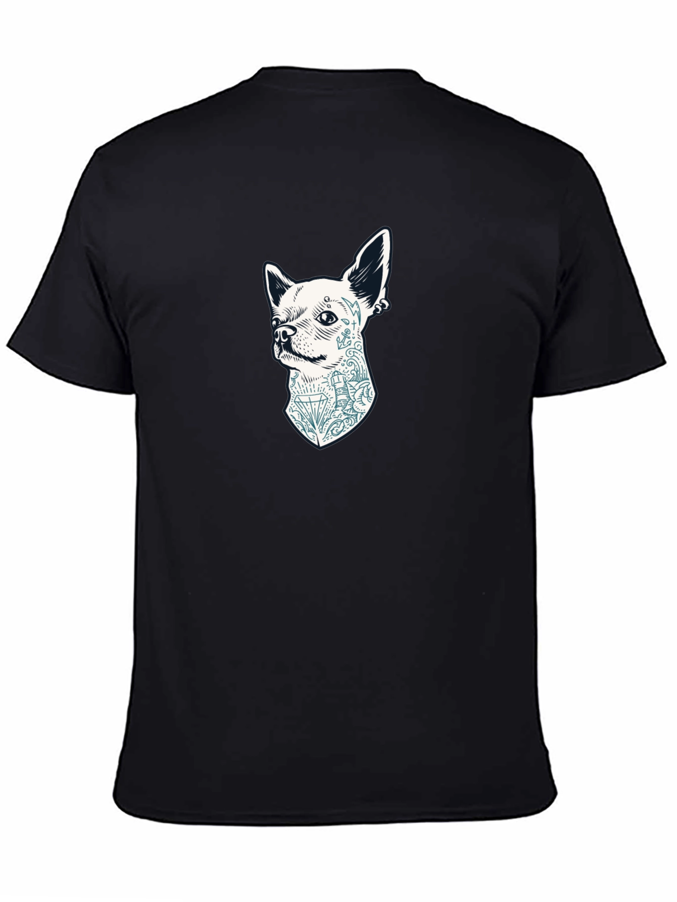 Tattooed Chihuahua Graphic Tee - Black
