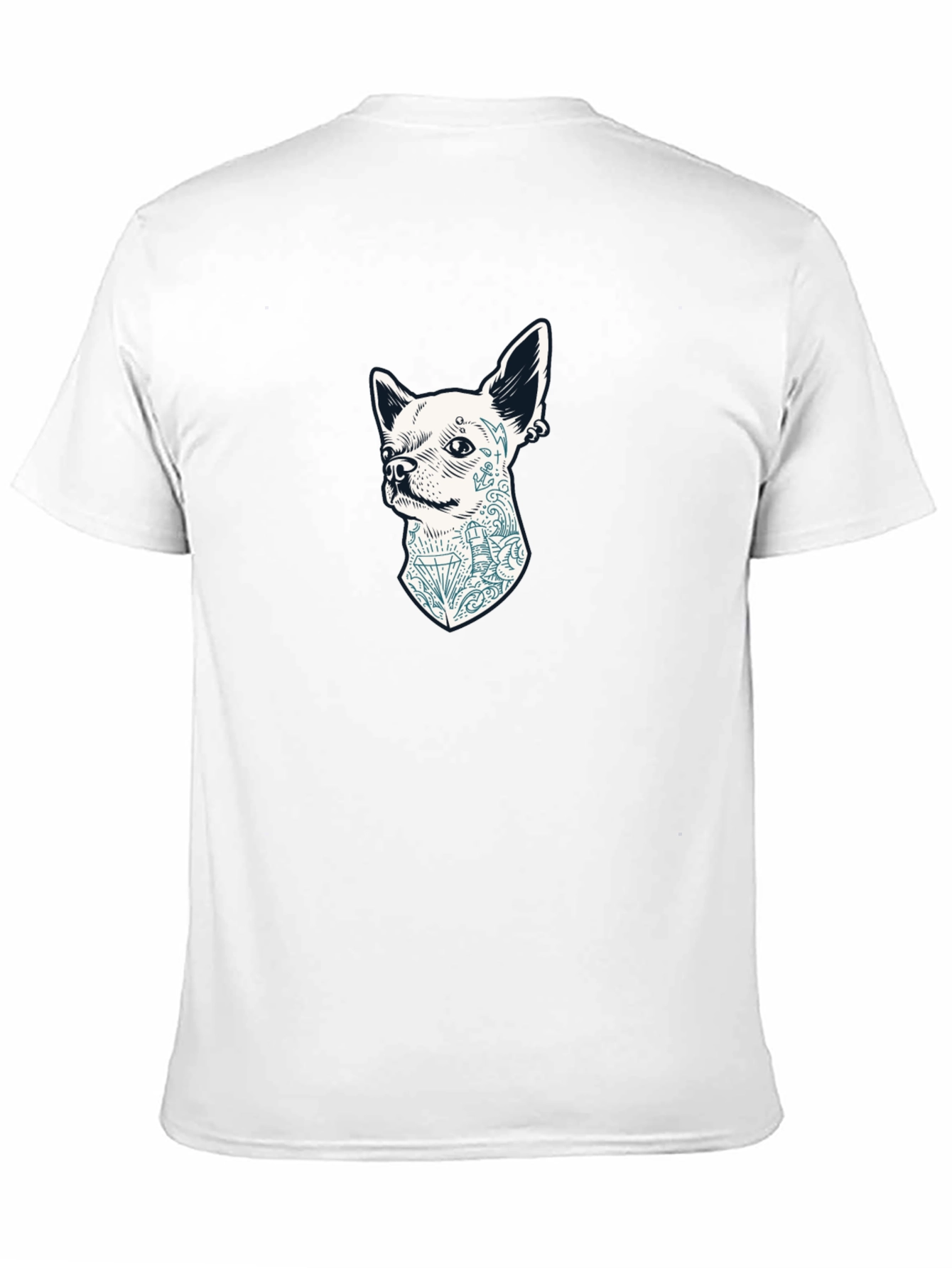 Tattooed Chihuahua Graphic Tee - Black