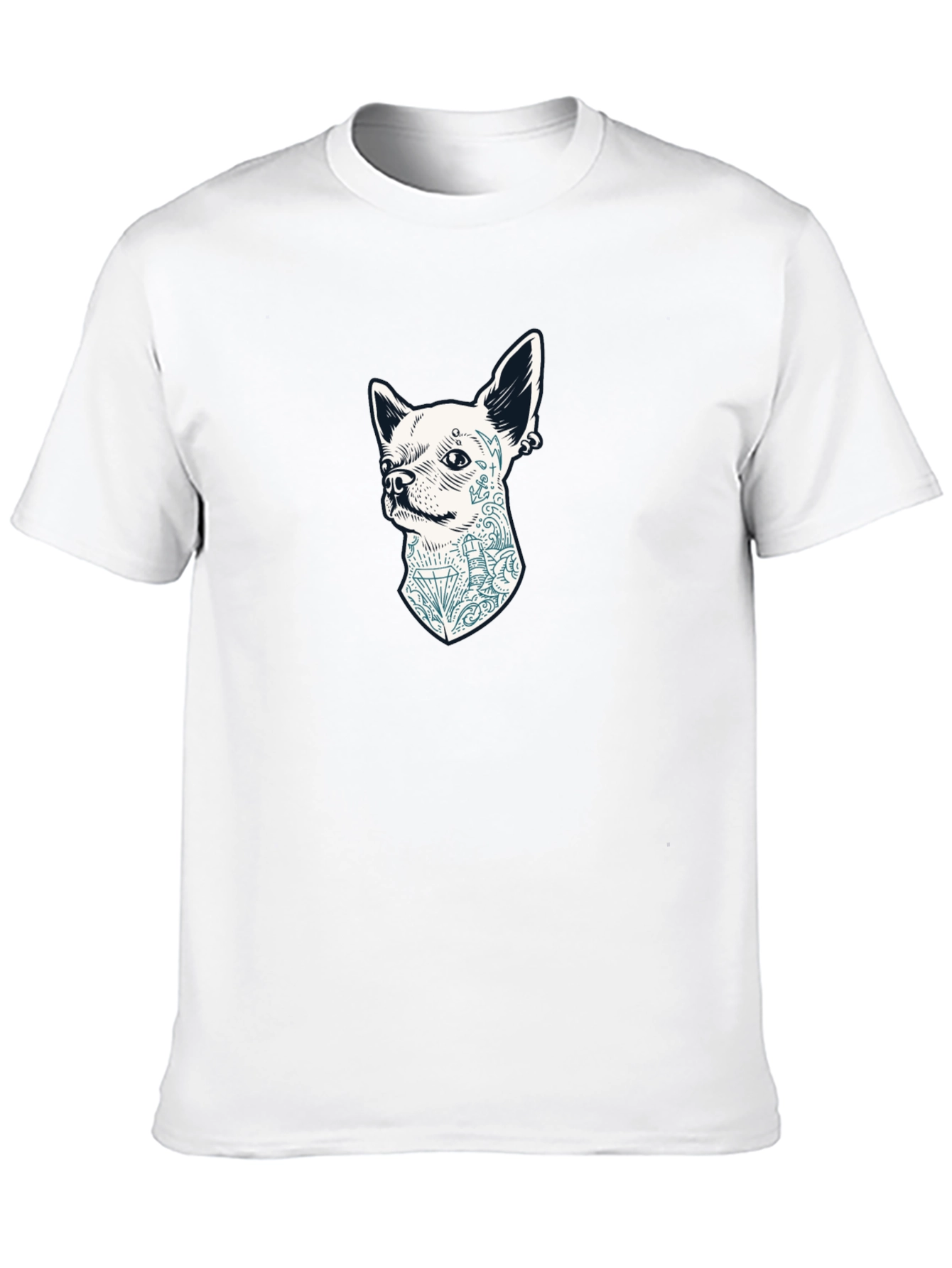 Tattooed Chihuahua Graphic Tee - Black
