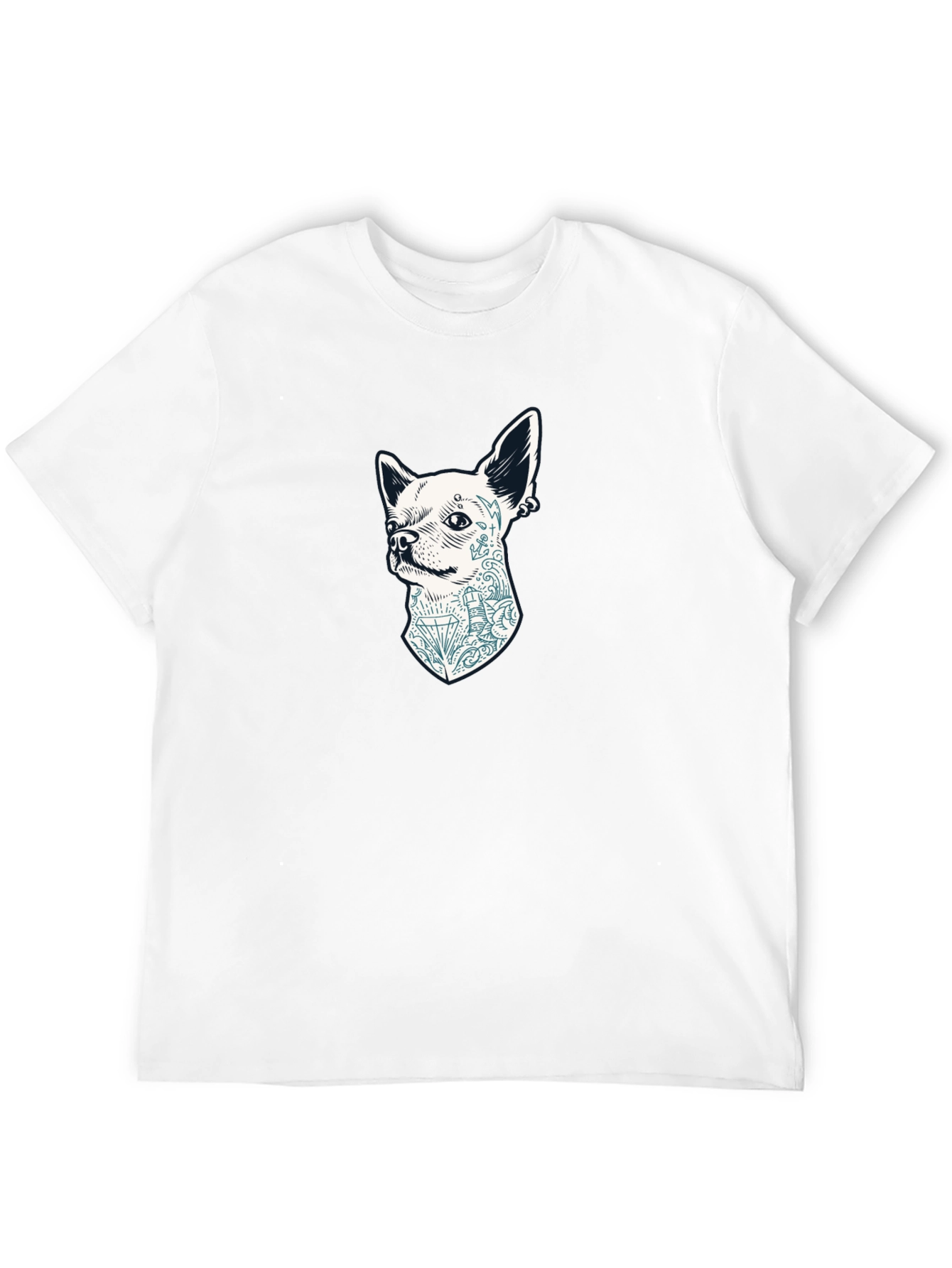 Tattooed Chihuahua Graphic Tee - Black