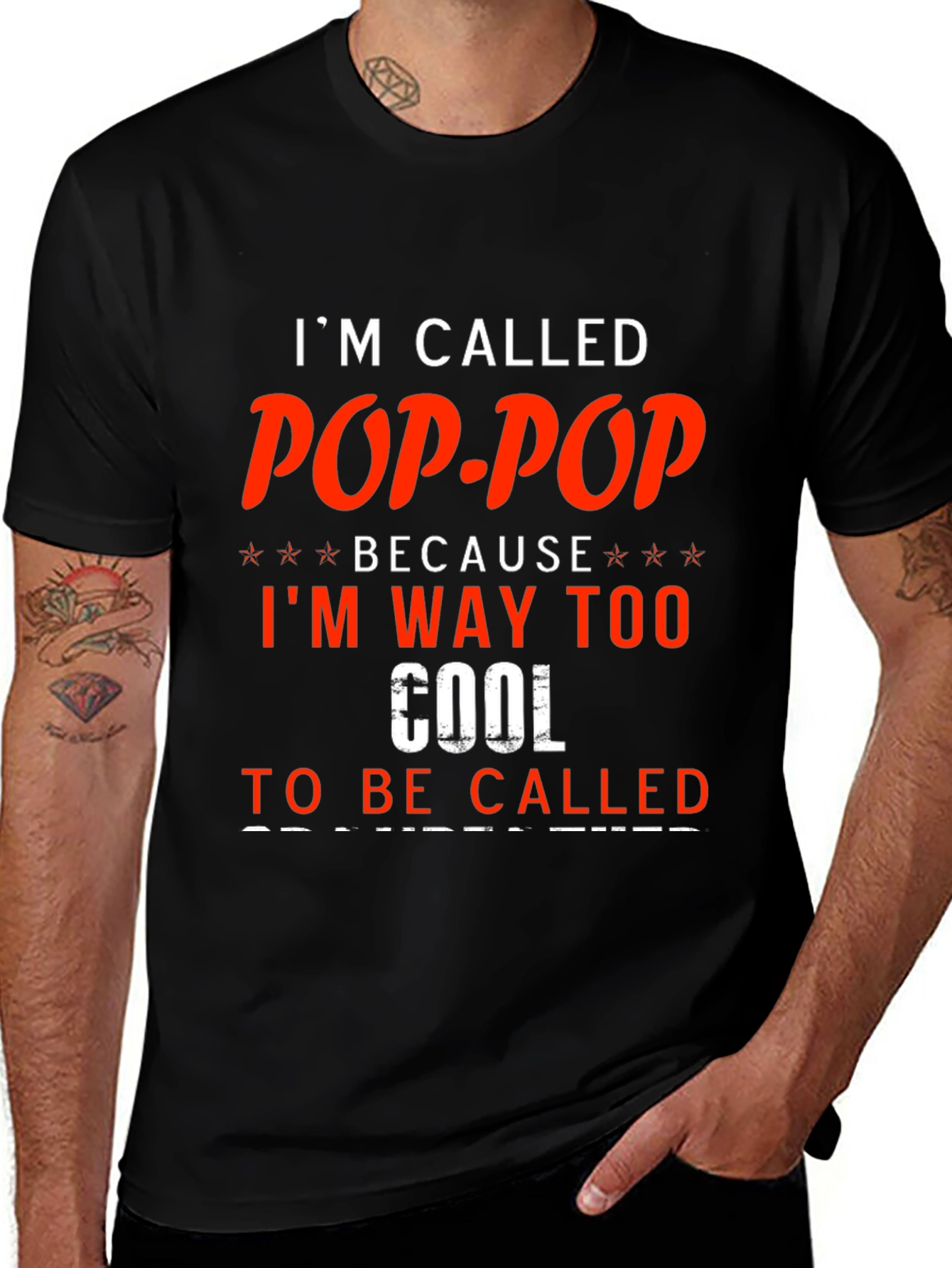Pop-Pop T-Shirt - Cool Grandfather Tee