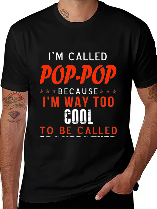 Pop-Pop T-Shirt - Cool Grandfather Tee