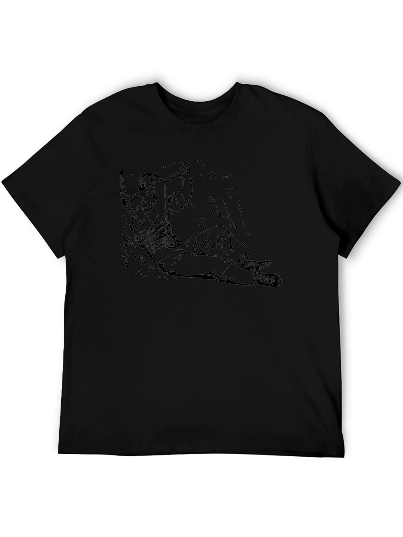 Miner Graphic Tee - Black Cotton T-Shirt