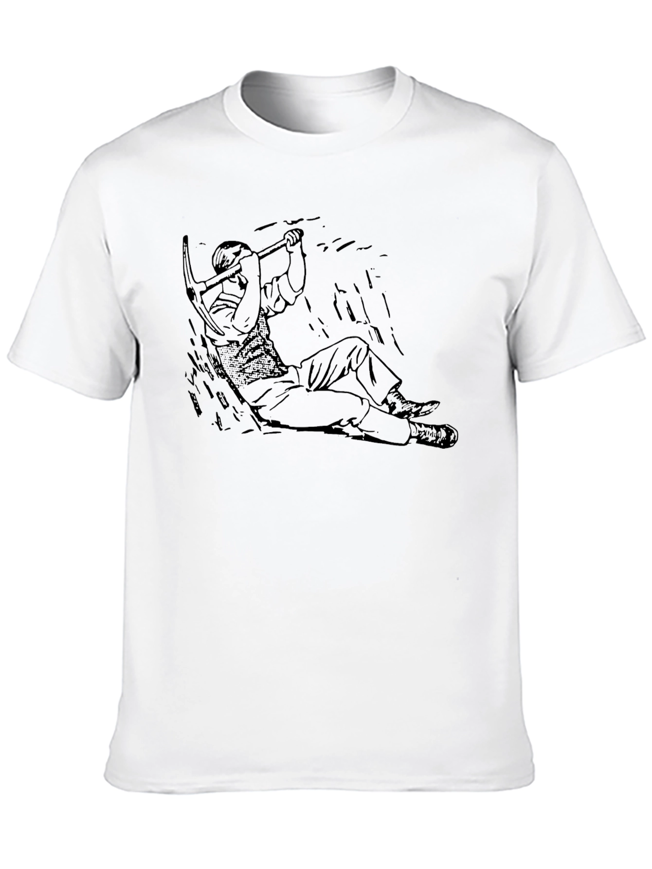 Miner Graphic Tee - Black Cotton T-Shirt