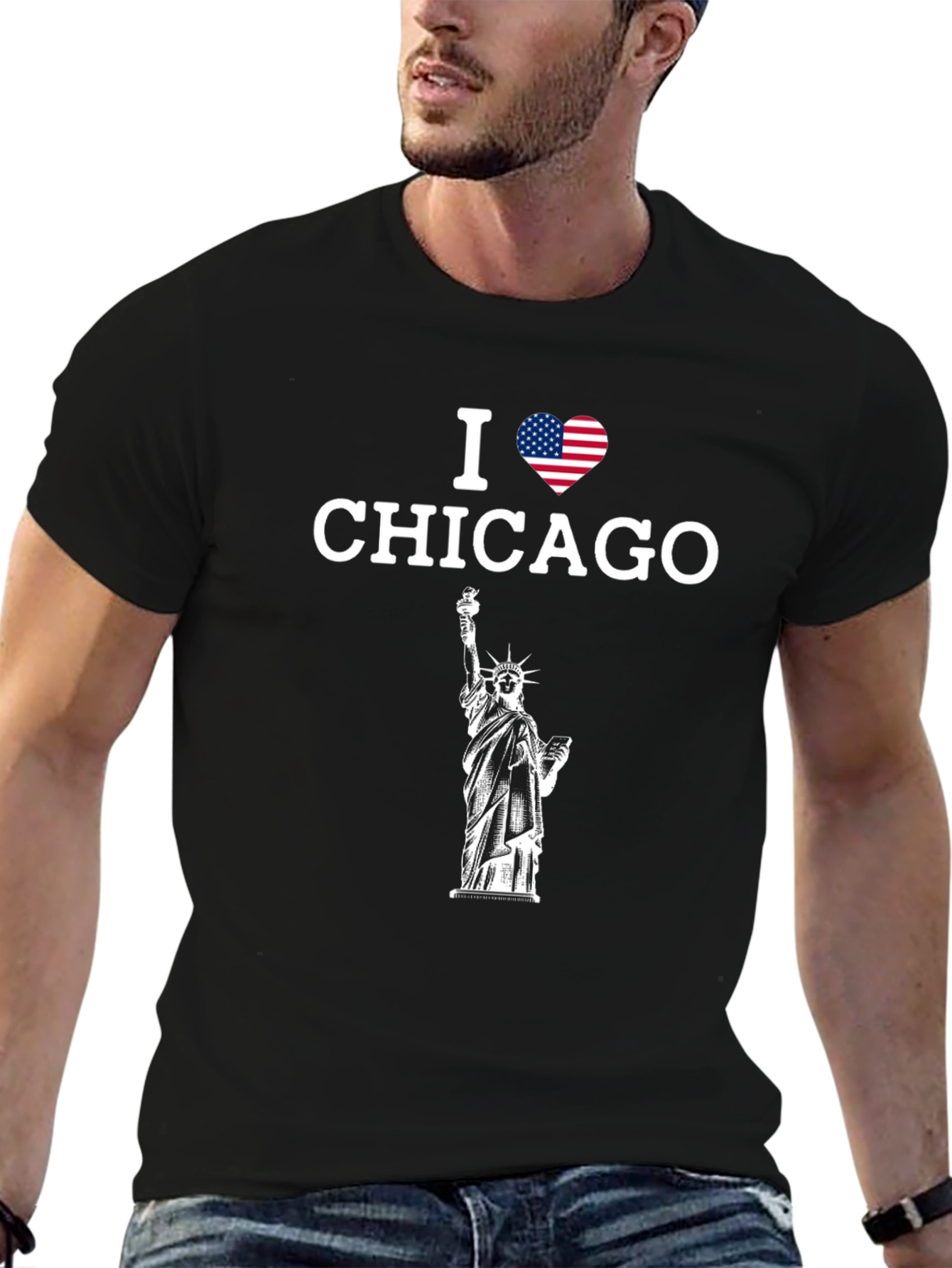 I Heart Chicago Statue of Liberty T-Shirt