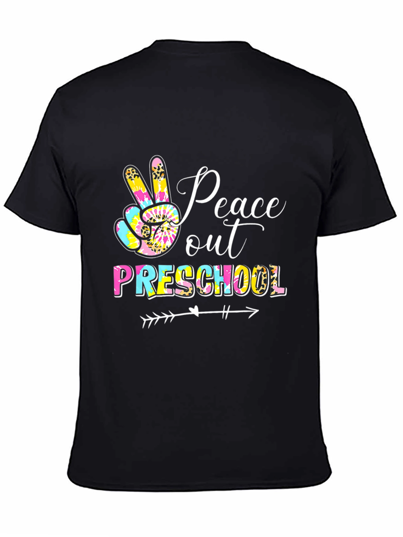 Peace Out Preschool Graphic Tee Teacher Shirt