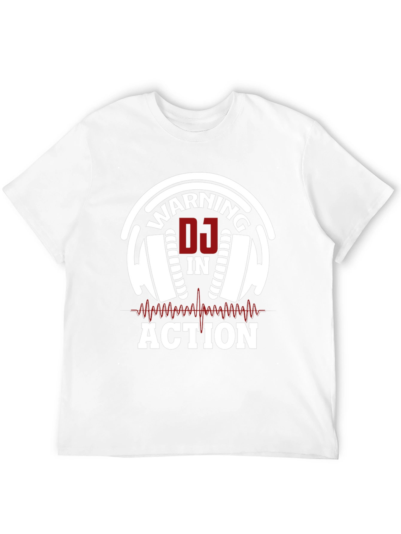Warning DJ in Action Black T-Shirt