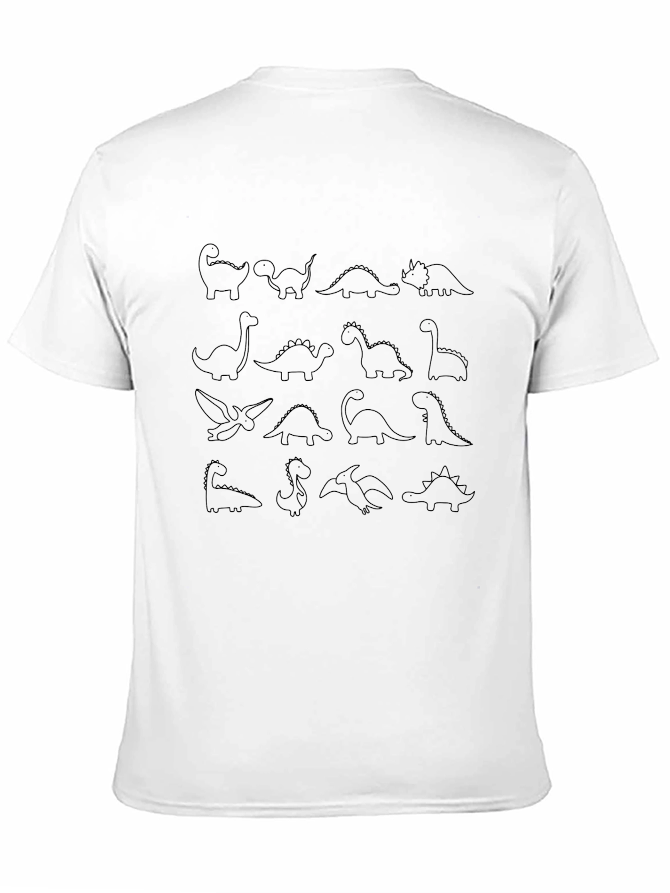 Dinosaur Print Tee - Black Cotton Comfort