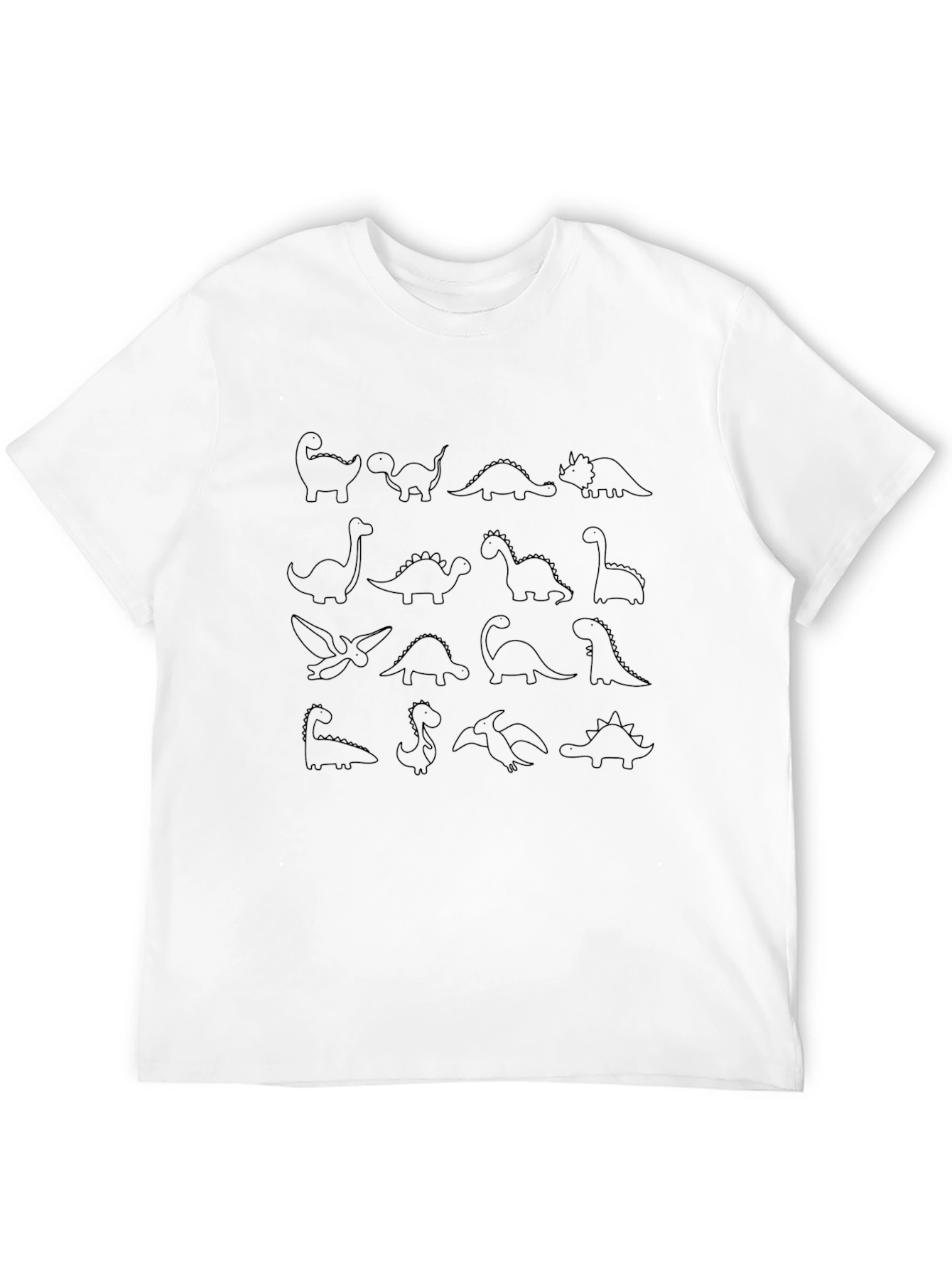 Dinosaur Print Tee - Black Cotton Comfort