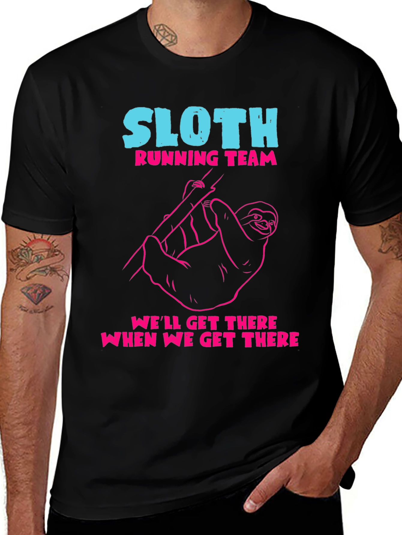 Sloth Running Team Graphic Tee