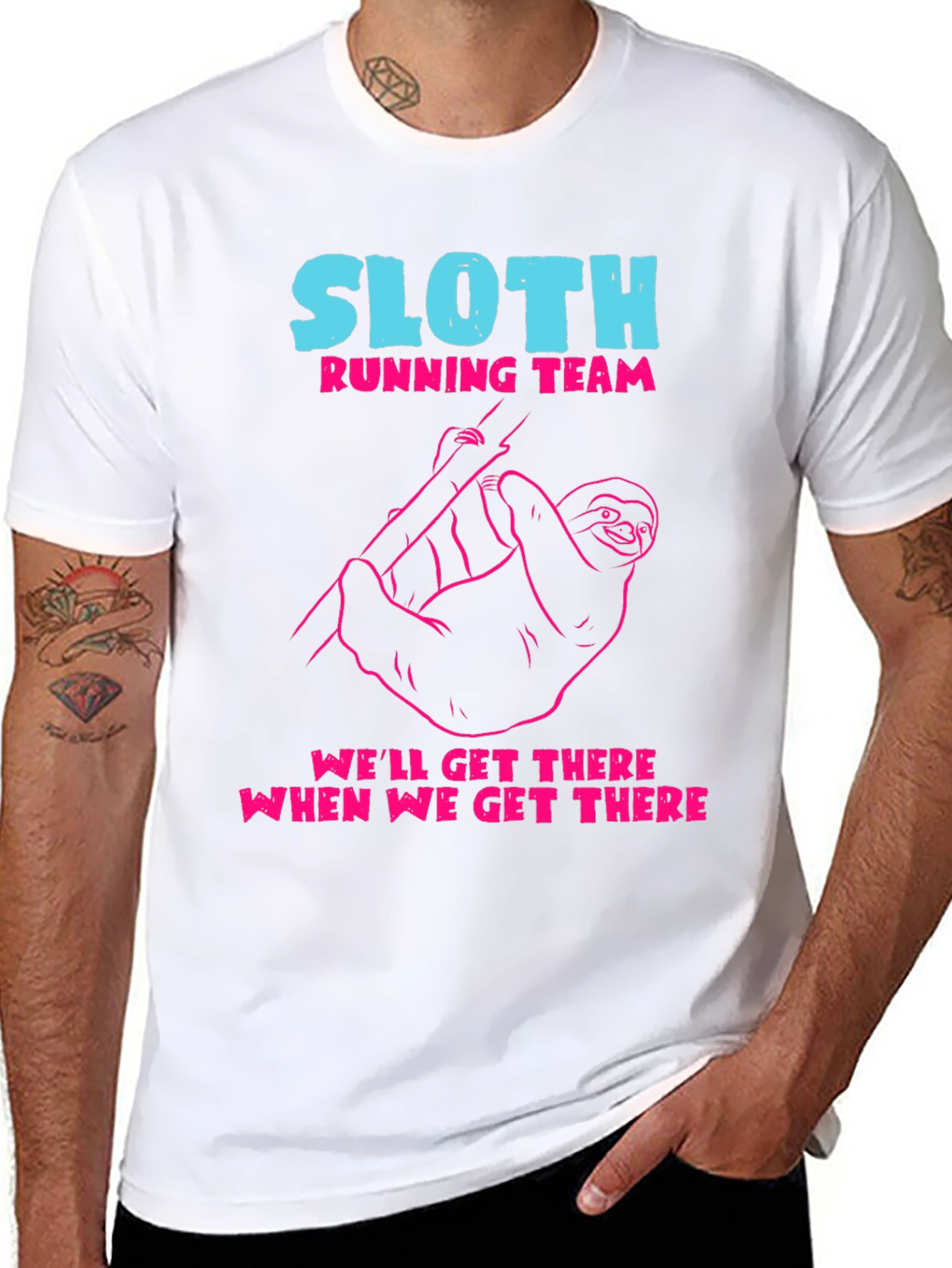 Sloth Running Team Graphic Tee