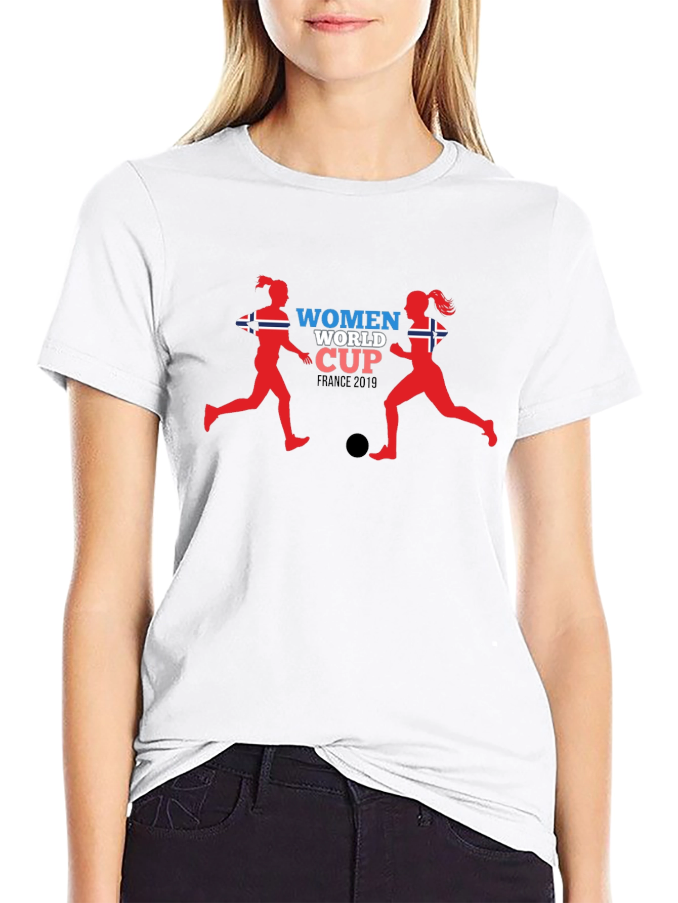 Womens World Cup France 2019 Black T-Shirt