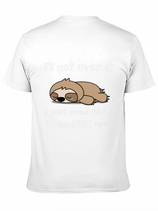 Dramatic Sloth Graphic T-Shirt Funny Sarcastic Tee