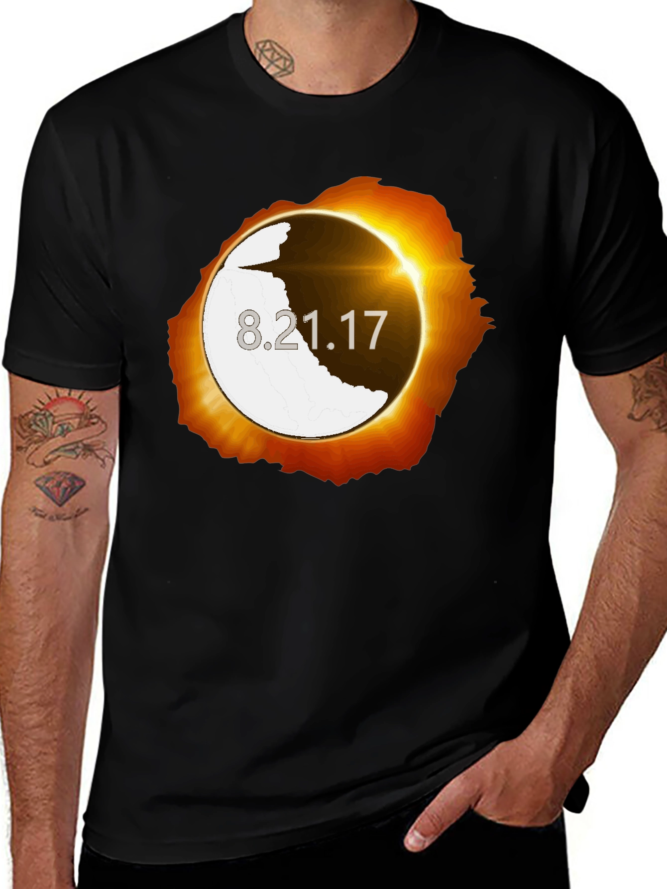 Eclipse 8.21.17 Graphic Tee - Unisex Black T-Shirt