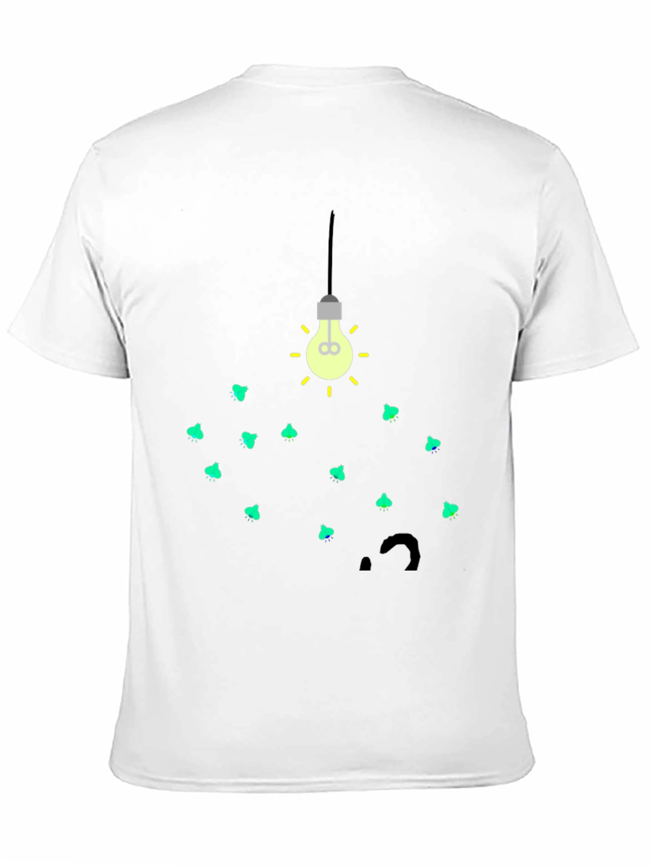 Firefly Bulb Graphic Tee - Soft Black Cotton T-Shirt