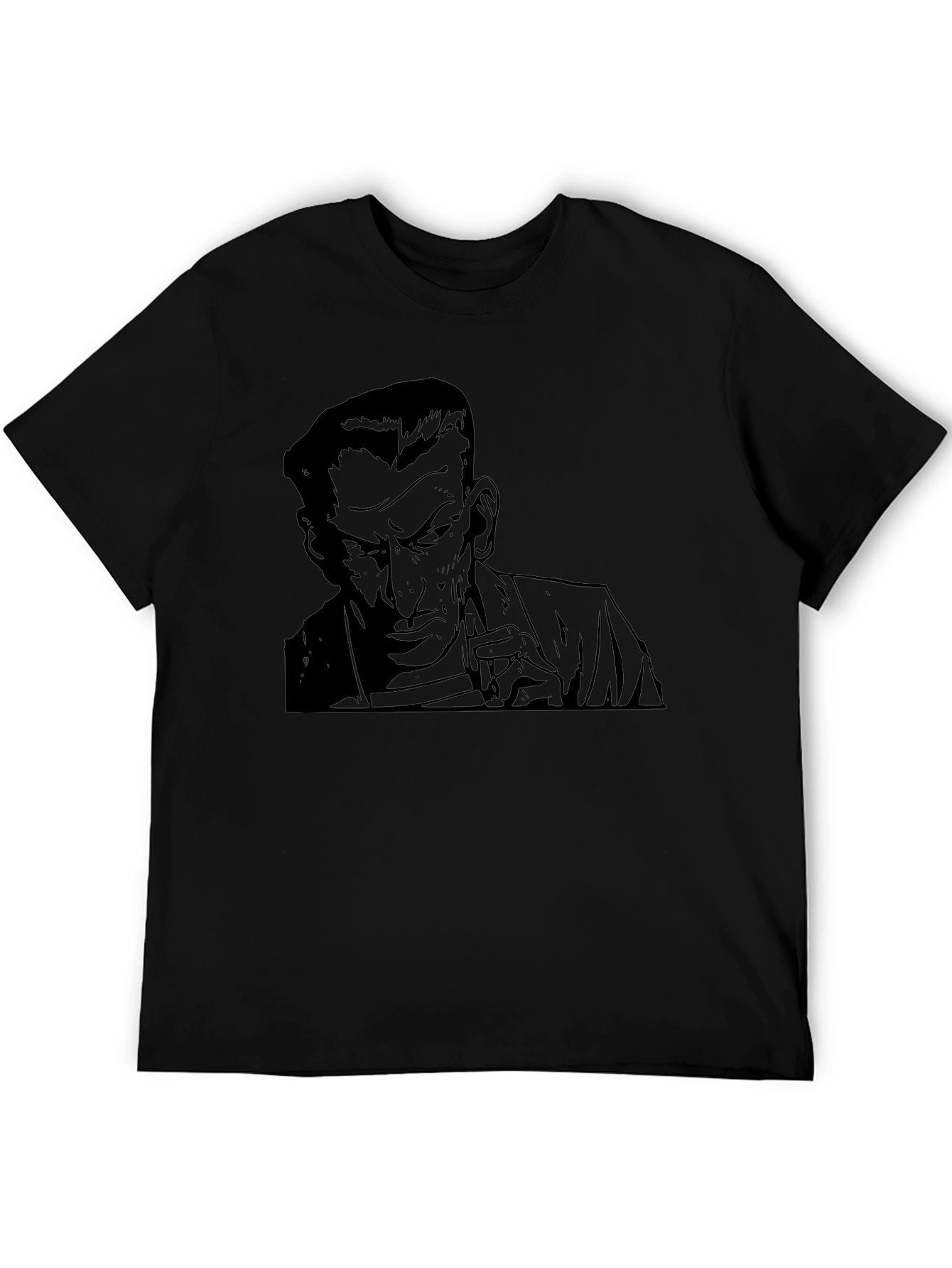 Mens Graphic Print T-Shirt - Retro Noir Design