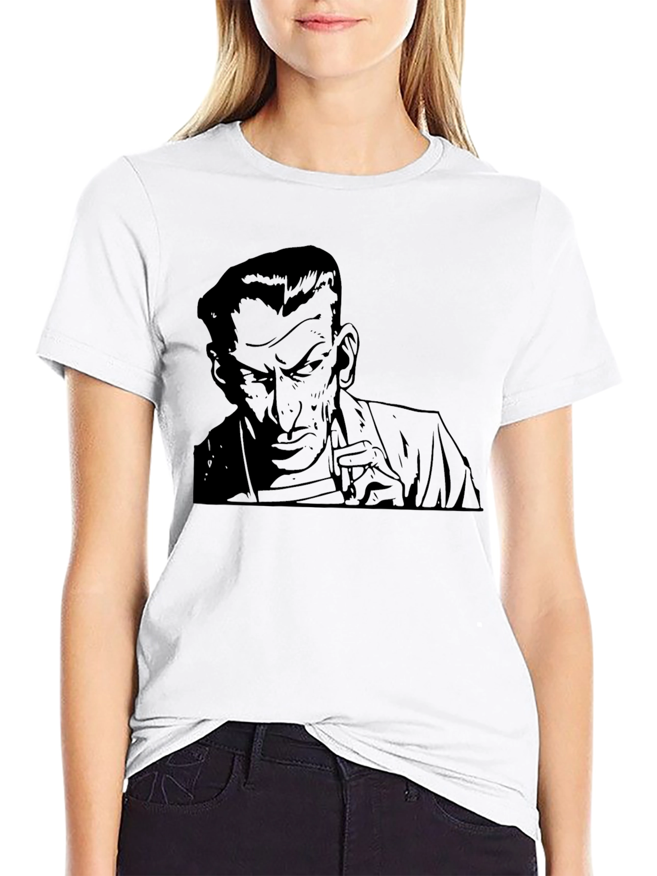 Mens Graphic Print T-Shirt - Retro Noir Design