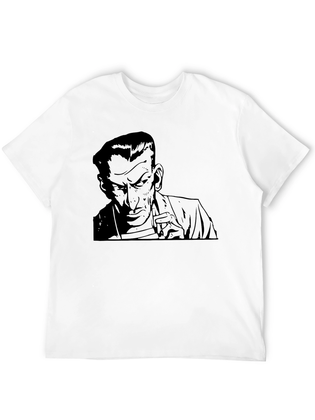 Mens Graphic Print T-Shirt - Retro Noir Design