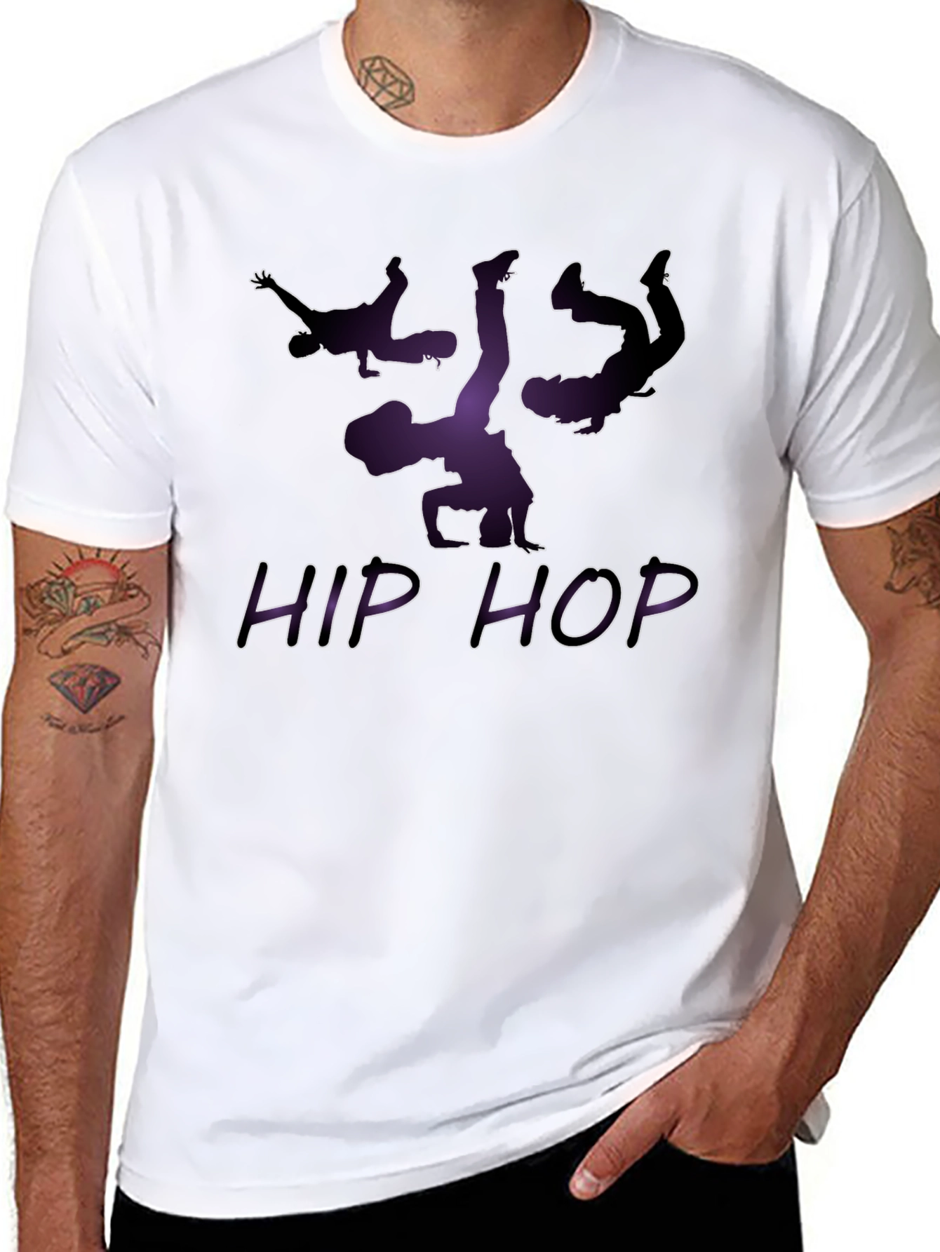 Hip Hop Dance Silhouette Graphic T-Shirt