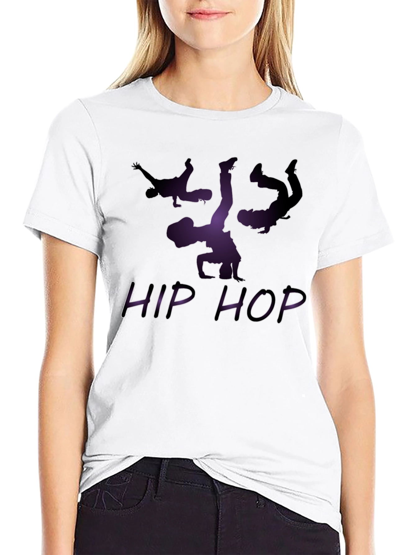 Hip Hop Dance Silhouette Graphic T-Shirt