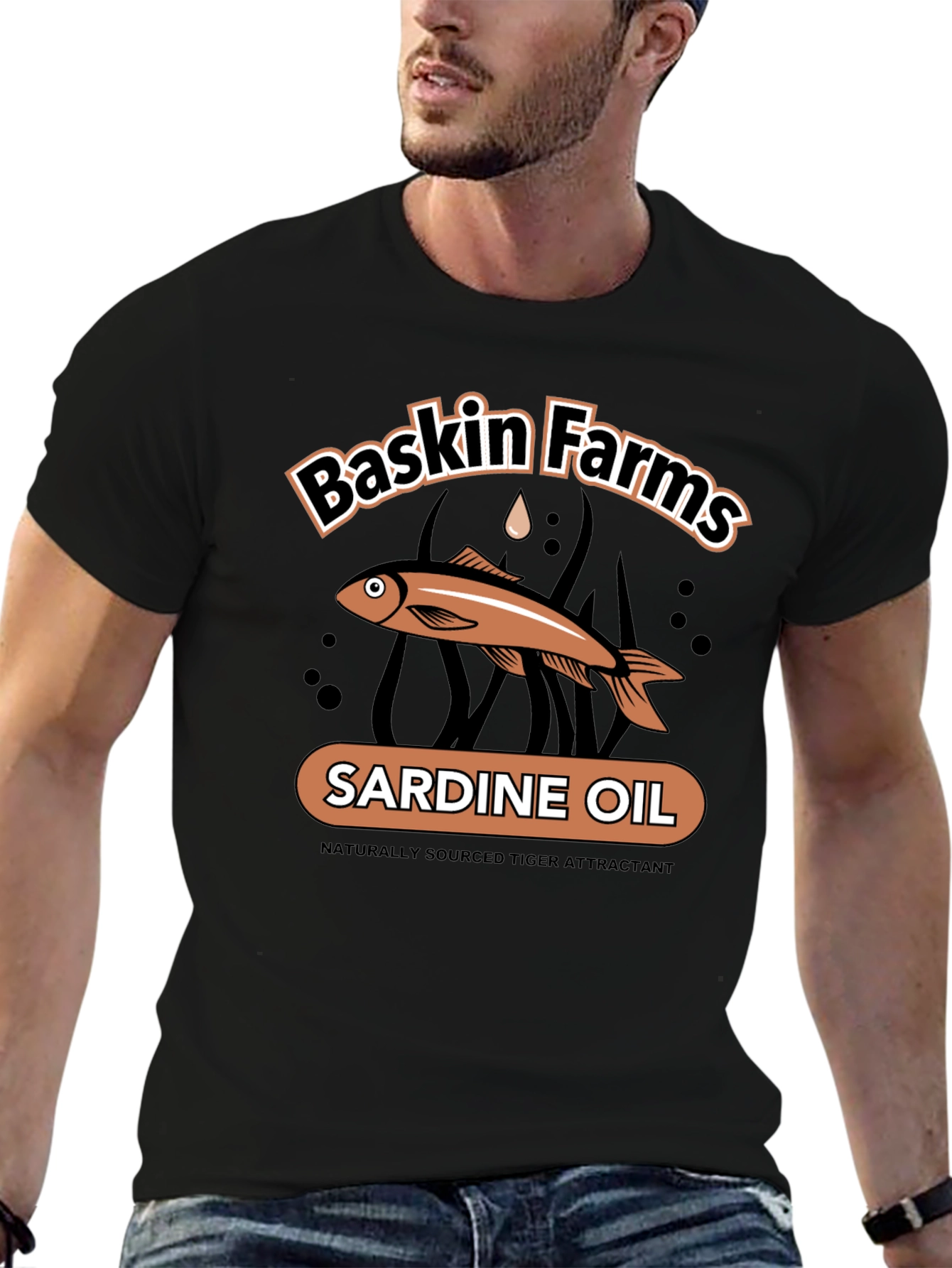 Baskin Farms Sardine Oil Graphic T-Shirt