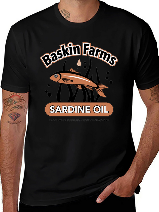 Baskin Farms Sardine Oil Graphic T-Shirt