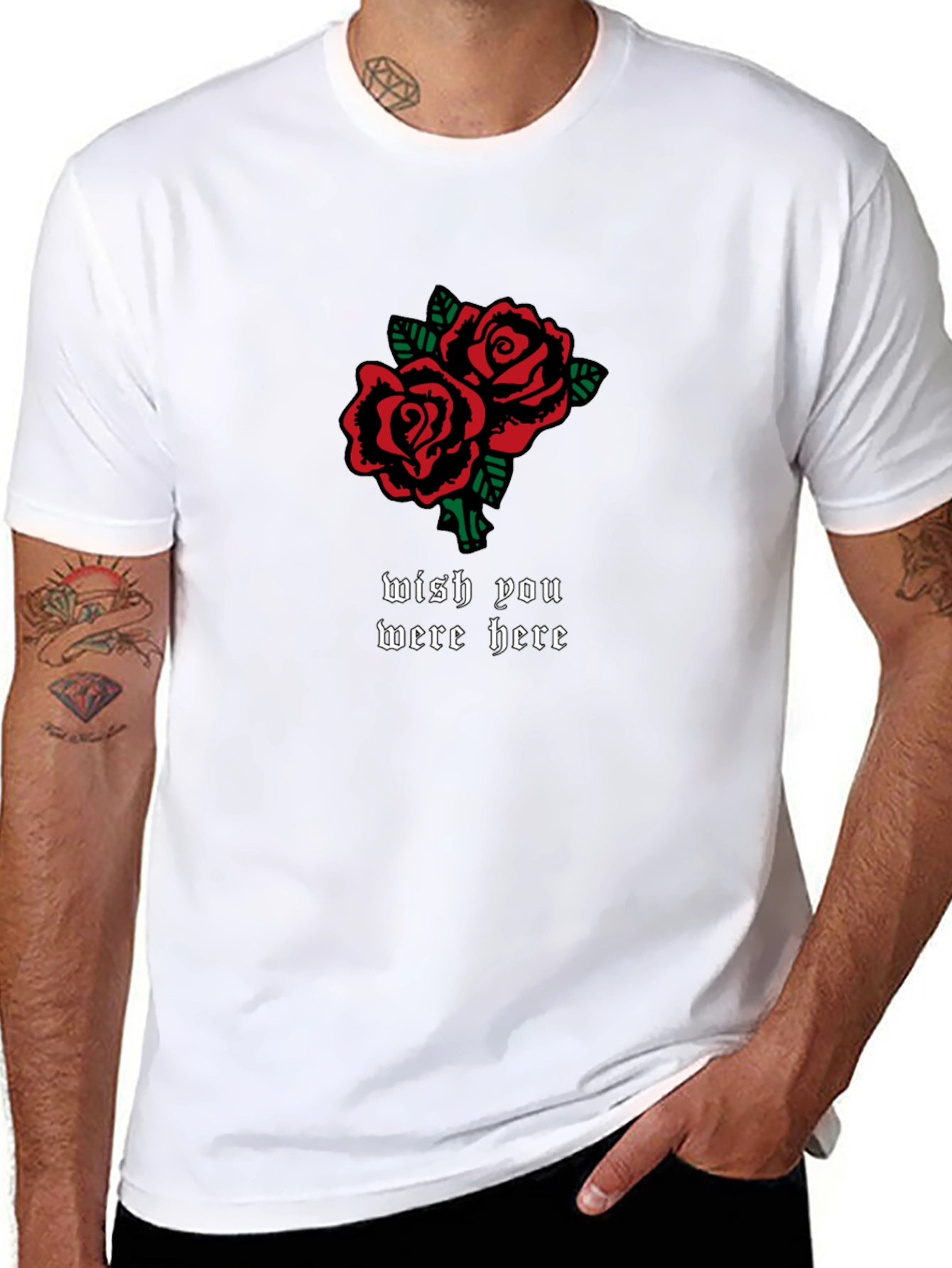 Wish You Were Here Roses Graphic Tee