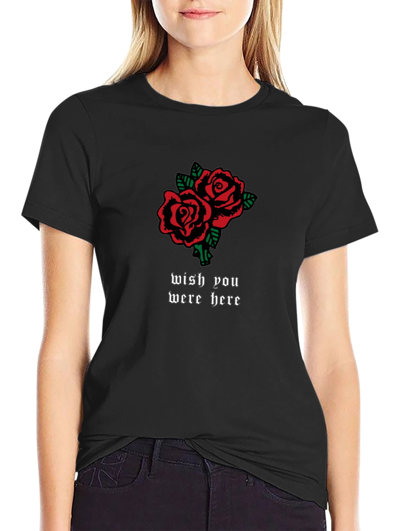 Wish You Were Here Roses Graphic Tee
