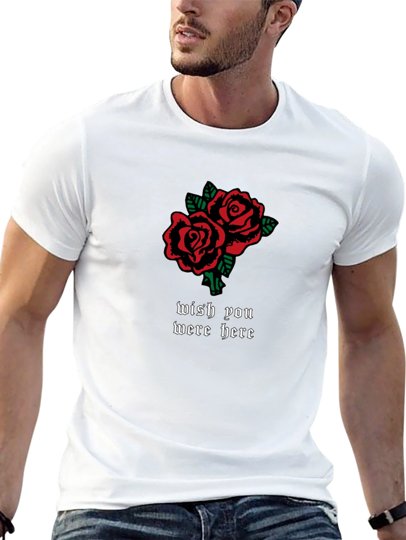 Wish You Were Here Roses Graphic Tee
