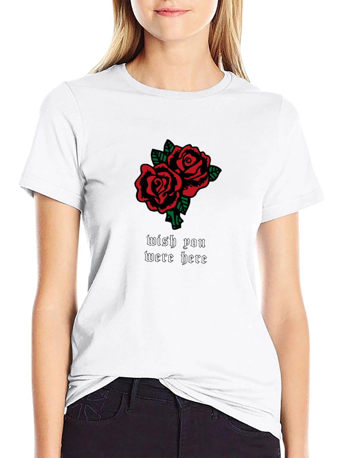 Wish You Were Here Roses Graphic Tee