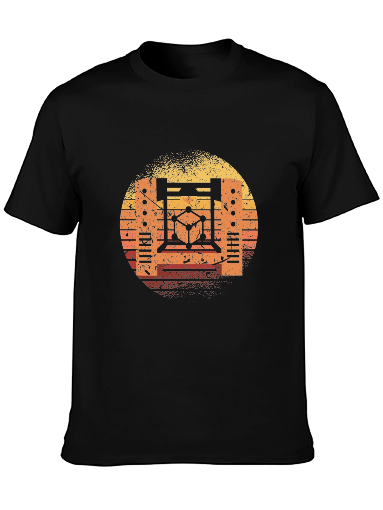 Retro Science T-Shirt - Sunset Graphic